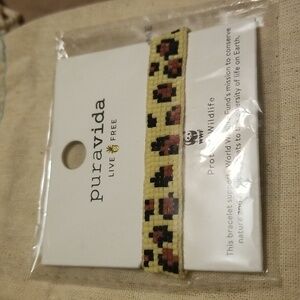 Pura vida protect wildlife beaded cuff bracelet